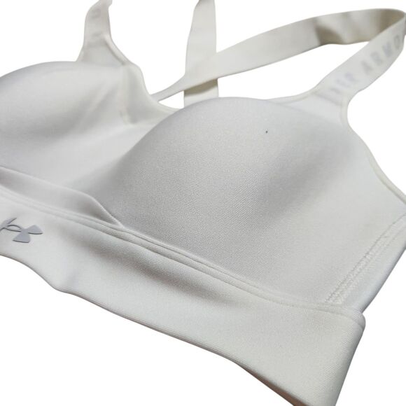 Under Armour Sports Bra Size Small White Infinity High Bra - Picture 2 of 13